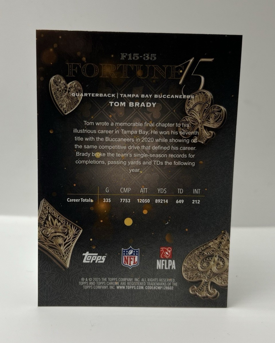 2025 Topps Chrome Football - Tom Brady Fortune 15 Insert F15-35