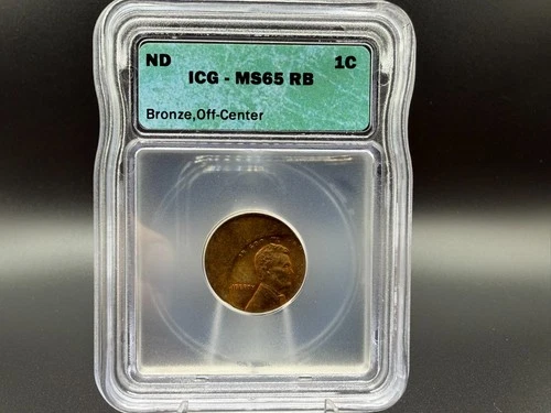 ND - 1C ICG MS65 RB BRONZE, OFF-CENTER
