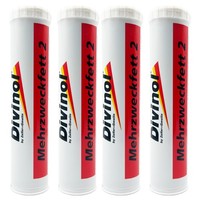 Divinol Fettkartusche | Mehrzweckfett 2 | 4 St. | 400G | Fett | Schmierfett |