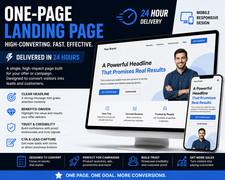 One-Page Landing Page Delivered Within 24 Hours