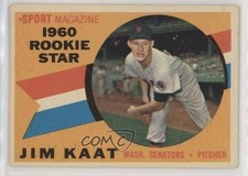 1960 Topps Sport Magazine 1960 Rookie Star Jim Kaat #136 HOF n8a