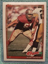 1991 TOPPS JESSE SAPOLU #70 SAN FRANCISCO 49ERS 