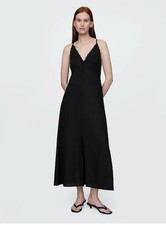 Gap Linen Blend Embroidered Halter Maxi Dress Size Tall M NWT RT$118