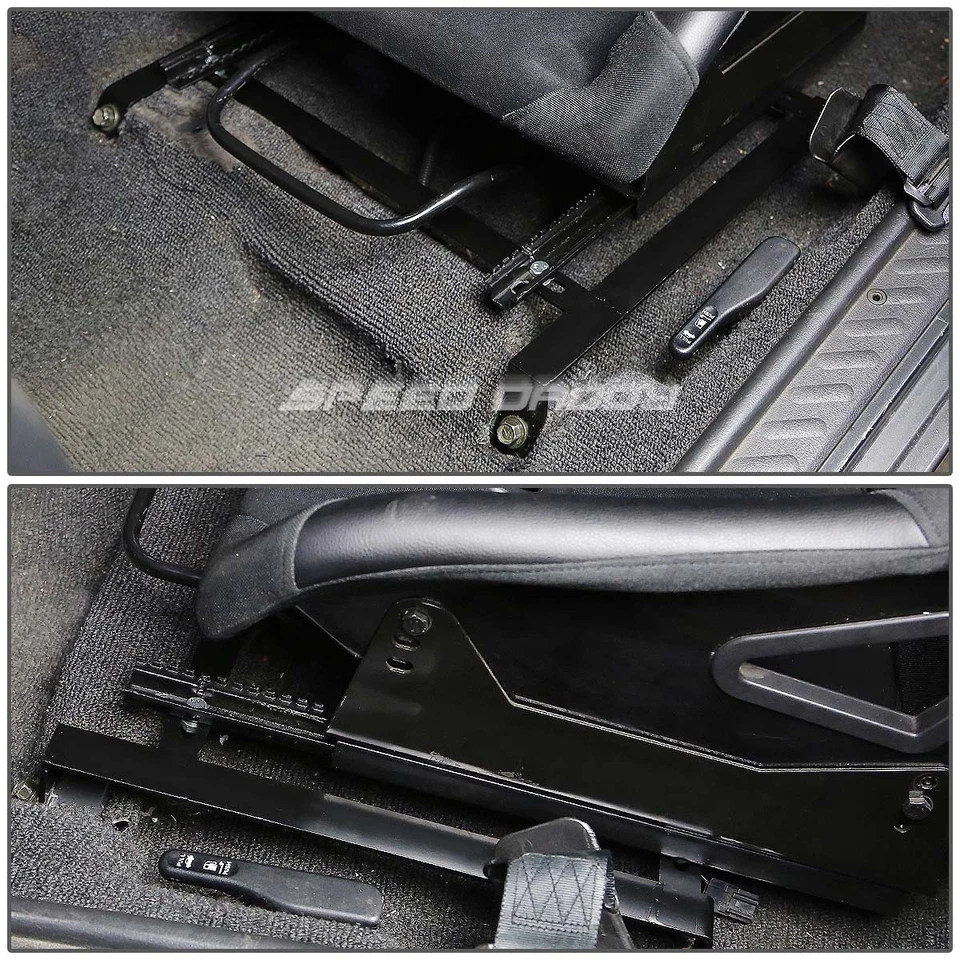 2 X SOPORTES DE MONTAJE DE ASIENTOS DE CARRERAS EXTENSIBLES/CARRIL DE SOPORTE PARA 240SX S13 S14 SILVIA Foto 3 de 4