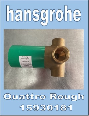 Hansgrohe 15930181 Quattro 4-Way Diverter Rough Valve   Brass   Made Germany