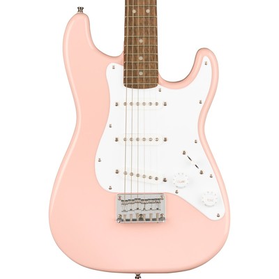 Squier Mini Stratocaster Electric Guitar, Laurel Fingerboard, Shell Pink