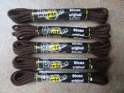 5 PAIR Dr Martens Airwair Original Laces  Brown Round 90cm Doc Shoes Boots