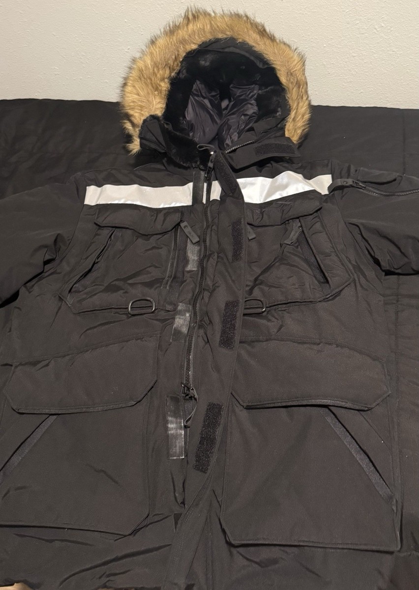 RLX Ralph Lauren Faux-Fur-Trim Water-Repellent Reflective Parka