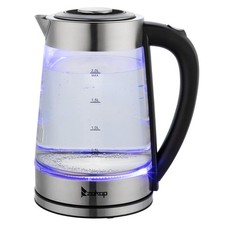2L Electric Kettle Glass Fast Boil Blue LED Illuminated Portable Jug 2000W UK