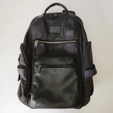 TUMI ALPHA BRAVO SHEPPARD Deluxe Backpack Leather Ballistic Nylon Black 232389D