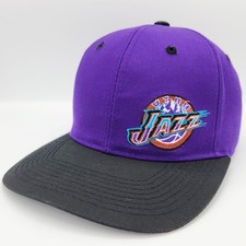 Utah Jazz Vintage 90s Starter Block Head Snapback Hat