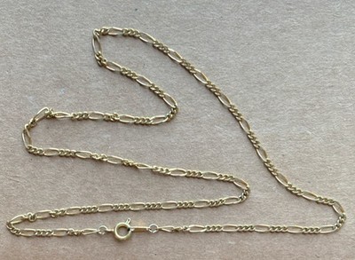 Vintage Krone Trifari Figarokette Halskette goldfarben 50er Jahre 3+1 Glied 