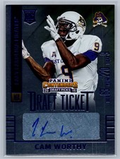 Cam Worthy 2015 Contenders Draft Picks Draft Ticket Blue Auto #256