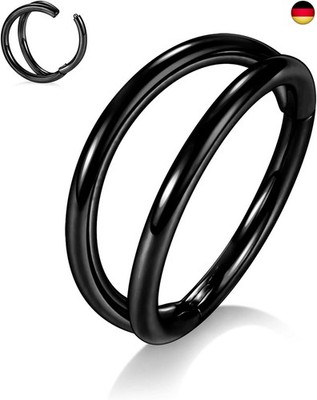 AROWRO Double Open Stack Septum Clicker Nasenringe Conch Daith Piercing Schmuck