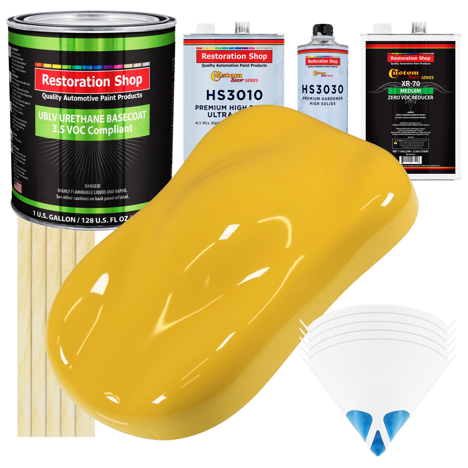 BOSS Yellow Premium Gallon Kit Low VOC Urethane Basecoat Auto Paint