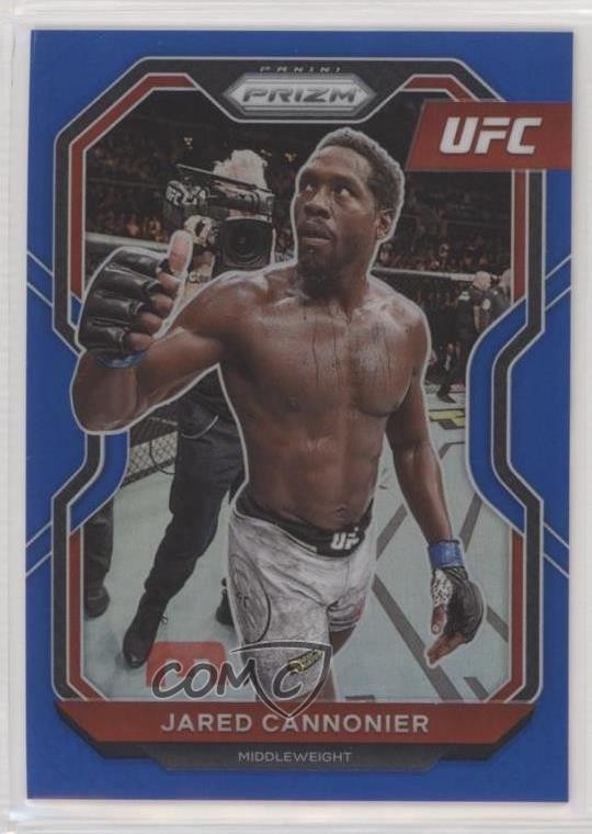2021 Panini Prizm UFC Blue Prizm 45/199 Jared Cannonier #44 02v3