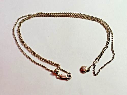Monica Vinader Adjustable Slider Necklace Sterling Silver Chain 62cm Signed