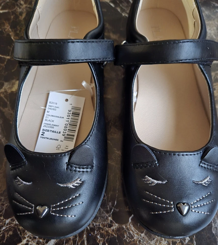 Zapatos Mary Jane de gato bordados The Children's Place para niñas, talla 2 Foto 4 de 4
