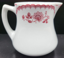 Shenango China Chardon Rose Red Creamer Vintage Restaurant Ware Serving Dish MCM