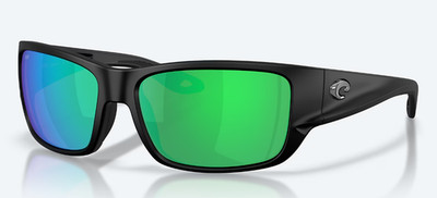 Costa Del Mar Schoolie Sunglasses Matte Black Green Mirror 580p