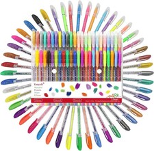 Coloured Gel pens, pens Set, Including 48 Piece Neon, Metallic