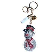 Popfizzy Bling Christmas Snowman Keychain, Christmas Gifts for Women and Girls