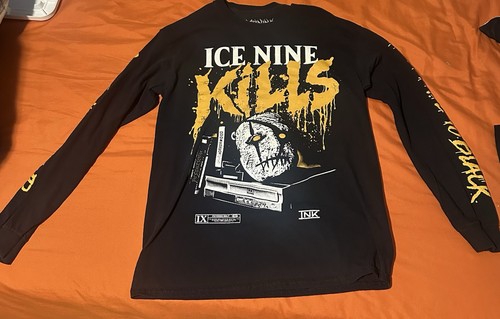 Ice Nine Kills Trinity Of Terror Tour 2022 VCR Long Sleeve Shirt Men's Medium