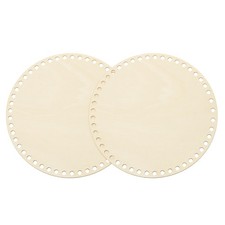 8 Inch Crochet Basket Base, 2 Pcs Basket Bottoms Round Wood Base for Crochet