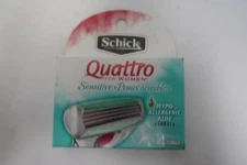 🔥NEW SCHICK Quattro for Women Sensitive Aloe Blade Refills, 4 CARTRIDGES🔥
