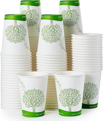 240 Count 12 Oz Compostable Paper Cups, Biodegradable Disposable Paper Coffee Cu