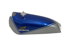Honda TL 125 S BJ 1978 Modelo Acero Azul Plata Pintado Tanque de Combustible Con Tapa | Ajuste