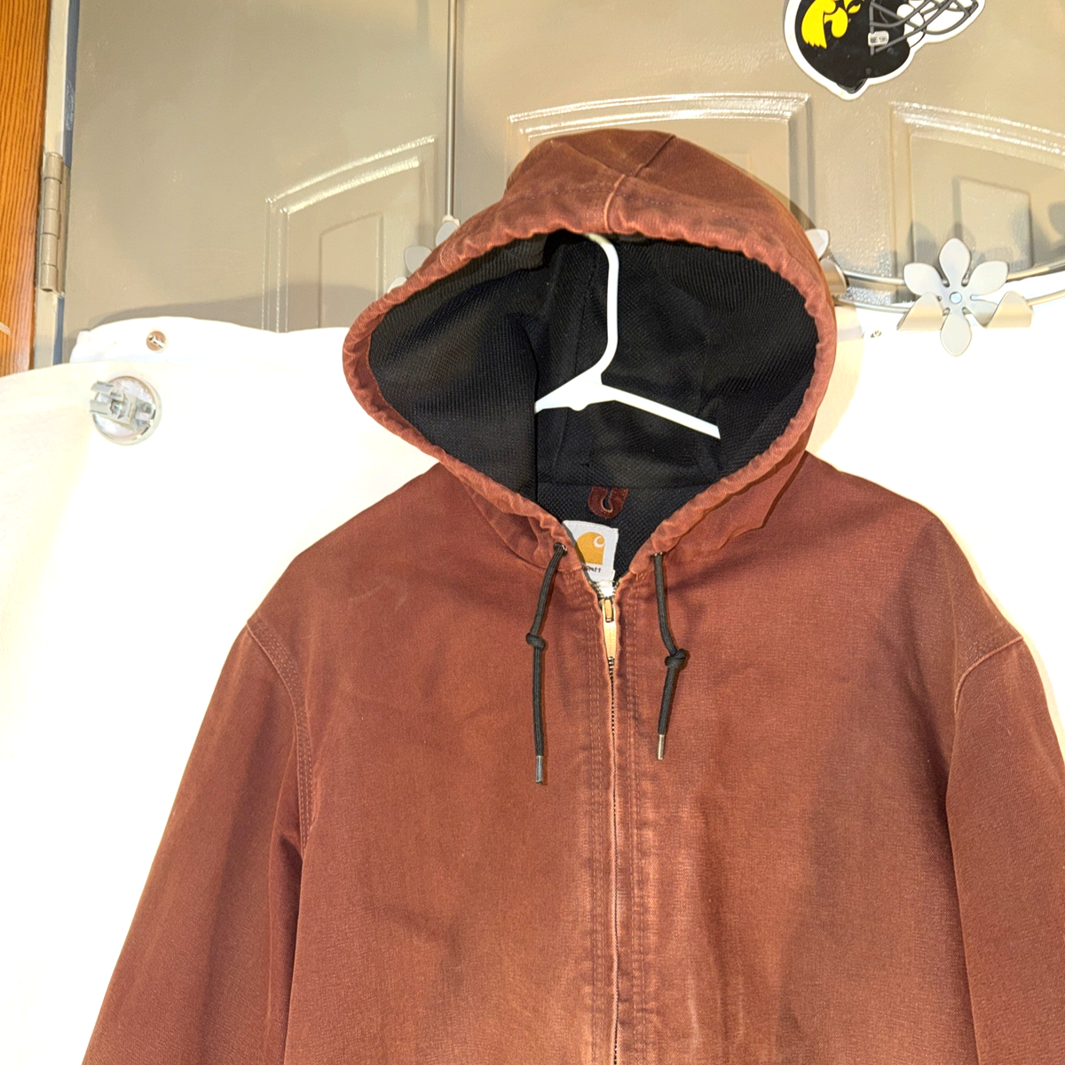 Vintage 90's Carhartt JQ246 Crimson / Wine Active Workwear Style