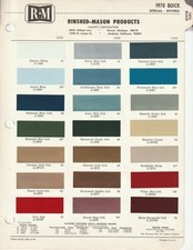 1970 Buick Gs Special Riviera Wildcat Electra Lesabre Paint Chips R-m 1970 Buick Gs Special Riviera Wildcat Electra Lesabre Paint Chips R-m