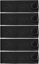 5Pcs Adjustable Elastic Button Extender Waist Extenders Waistband for Jeans Pant