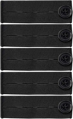 5Pcs Adjustable Elastic Button Extender Waist Extenders Waistband for Jeans Pant