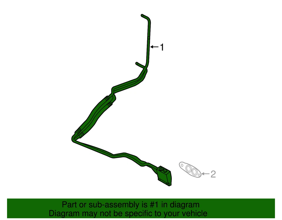 Manguera de enfriador de aceite de motor GM 84791853 genuina Foto 4 de 4