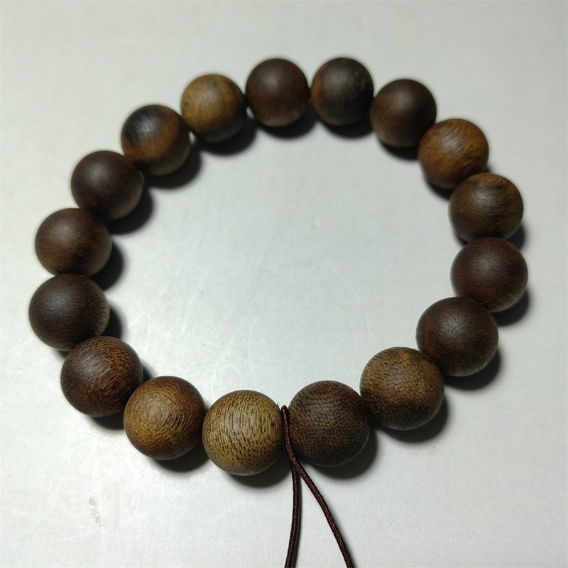 Chinese Submerged Water Qinan Agarwood Bracelet 12mm 