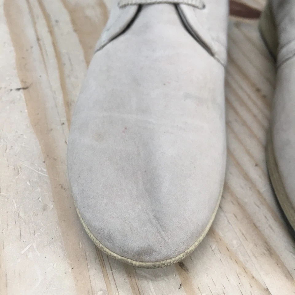 Botas Ecco para mujer 38 Damara Chukka cuero crema con cordones tobillo punta redonda Foto 4 de 4