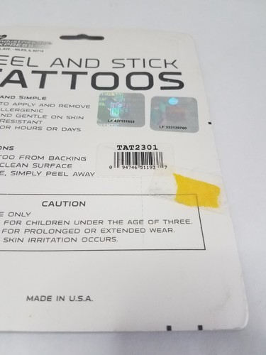 NFL Peel and Stick Tattoos - Steelers - 8 Tattoos - 第 7/9 張圖片