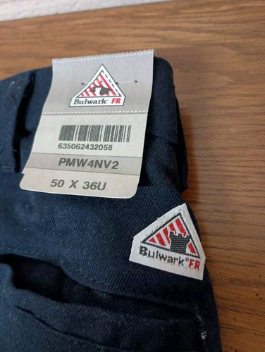 Pantaloni Balwark FR ignifughi da lavoro blu navy scuro 50x36u fondo sfilacciato - Foto 4 di 6