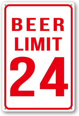Man Cave Garage Signs for Men Beer Limit 24 Sign Bar Signs Funny Metal Tin Signs