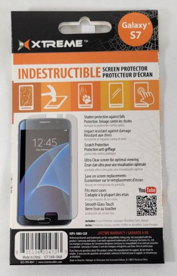 Protetor de tela indestrutível Xtreme Samsung Galaxy S7 - Imagem 2 de 2