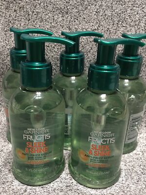 5*** Garnier Fructis Sleek & Shine Anti-Frizz Serum with Argan Oil 5.1 Oz