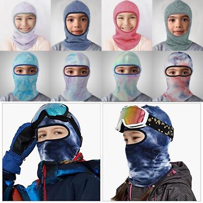 Kids Boys Girls Winter Fleece Balaclava Hat Windproof Ski Face Mask Snow Hood US