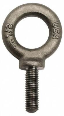 Gibraltar 2,600 Lb Capacity, Forged Steel, 1/2-13 Thread, Fixed Lifting Eye B...