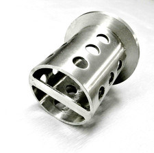 Perforated Casting Flask 2-1/2" x 4" Flask Vacuum Casting Stainless 1/8" Wall