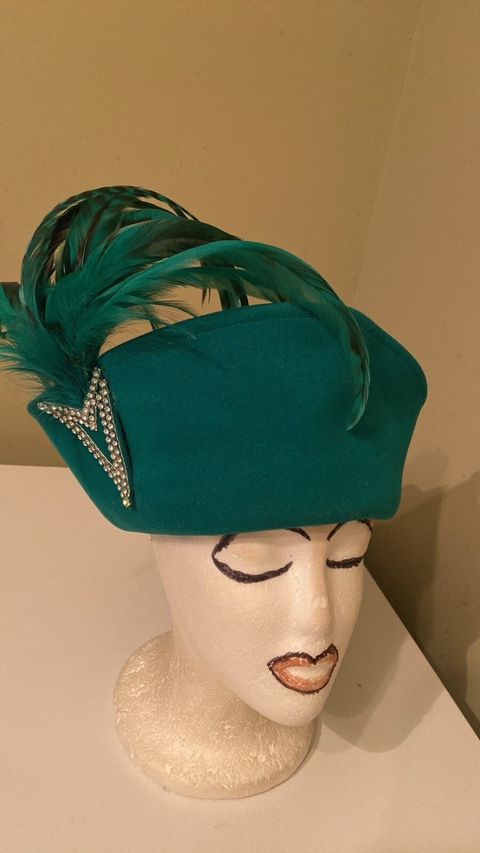 Gorgeous Emerald Church Dress Hat by Jack McConnell Jack McConnell Original Vintage Hats for Women for sale - eBay main image 3
