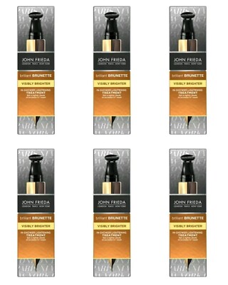 6x John Frieda Brilliant Brunette Express Aufhellungsbehandlung in der Dusche 34ml