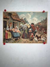 Rare affiche ancienne automobile 1900 par Ogé jouets