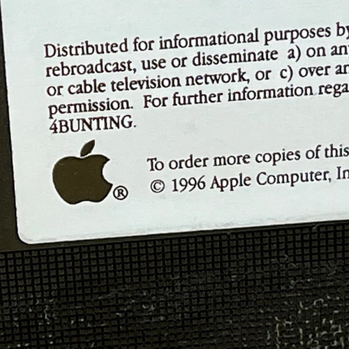 Apple ___ INTERNET STRATEGY ___ 21 min VHS video ___ from 1996